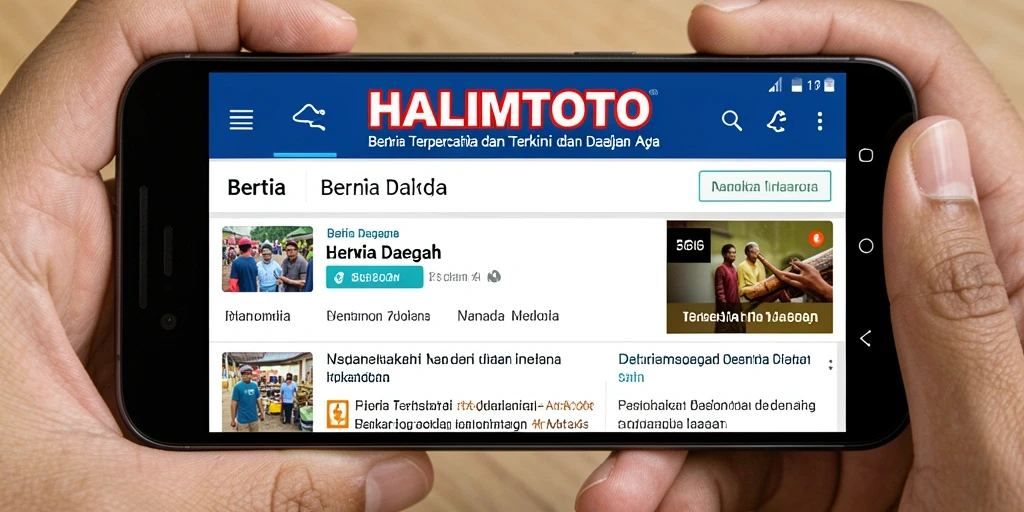 Tampilan antarmuka HALIMTOTO yang menampilkan berita daerah terkini.