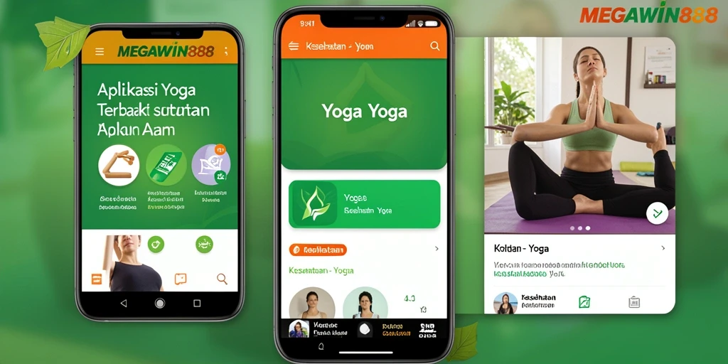 Tampilan antarmuka pengguna yang ramah dan mudah dinavigasi dalam aplikasi Yoga.