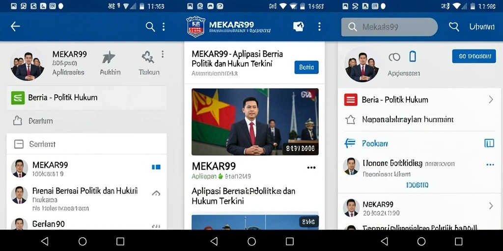 Antarmuka MEKAR99 yang informatif dan mudah digunakan.