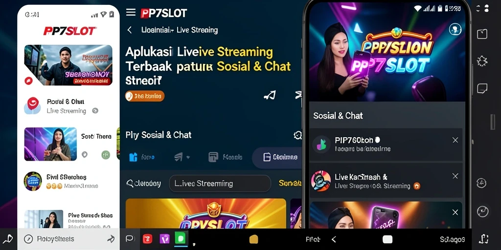 Antarmuka utama PP7SLOT dengan fitur Live Streaming yang menarik.