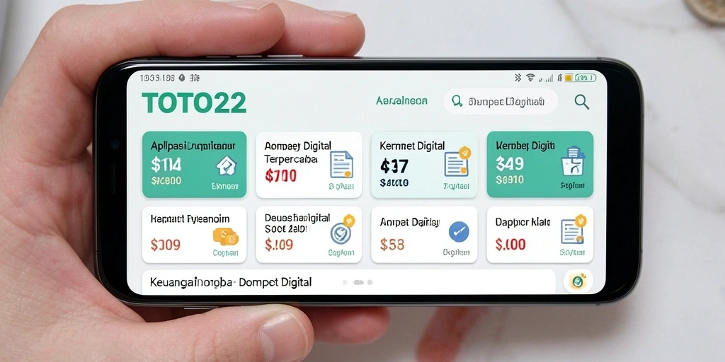 Antarmuka TOTO22 yang intuitif dan menarik untuk Dompet Digital.