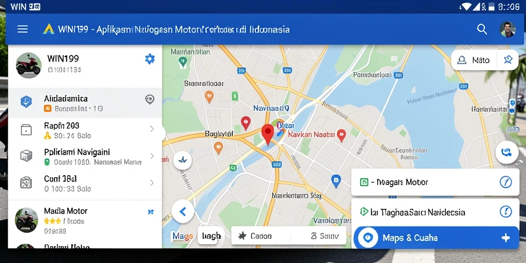 Antarmuka WIN199 yang modern dan informatif untuk navigasi motor.