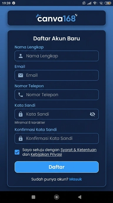 Panduan Registrasi Akun Baru Canva168 yang Mudah